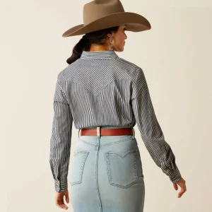 Shop Railroad Stripe Western Shirt Damen Westernhemden | Oberteile & T-Shirts