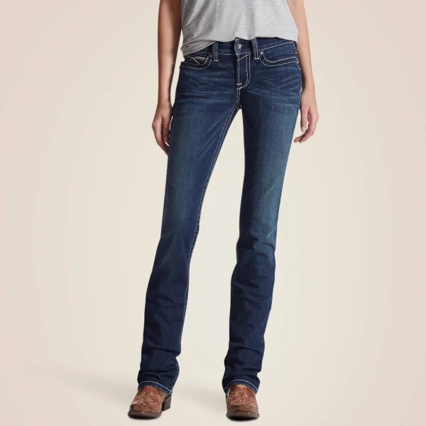 Cheap R.E.A.L. Mid Rise Icon Stackable Straight Leg Jean Damen Denim | Denim