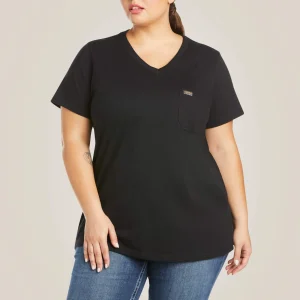 Store Rebar Cotton Strong V-Neck T-Shirt Damen Tops & T-Shirts | Work