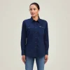 Store Rebar Washed Twill Work Shirt Damen Tops & T-Shirts | Work