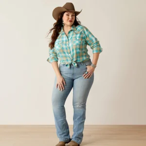 Flash Sale Roping Plaid Western Shirt Damen Westernhemden | Oberteile & T-Shirts